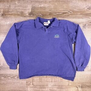 Vintage Brine Lacrosse Sweatshirt Rugby Polo Oversized Blue XL Baggy Y2K 90s